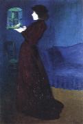 woman with a birdcage Jozsef Rippl-Ronai